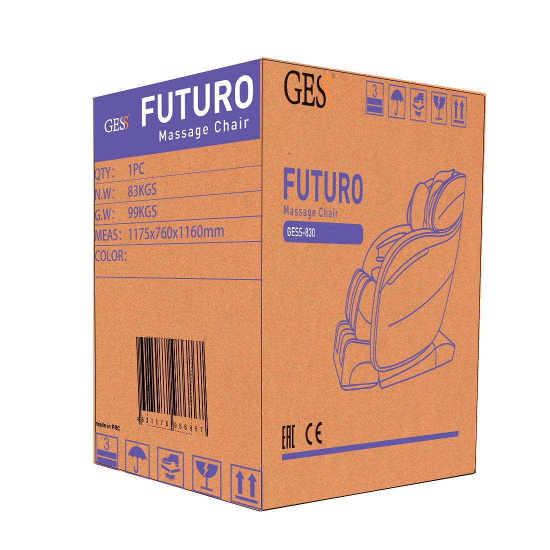 Массажное кресло Futuro GESS-830 с функцией Zero-G, orange купить в OrtoMir24